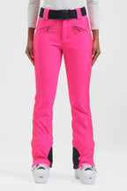 Women's Black Wearable Padded Stretch Ski Pants Slim Fit Snow Pants - Gsou Snow