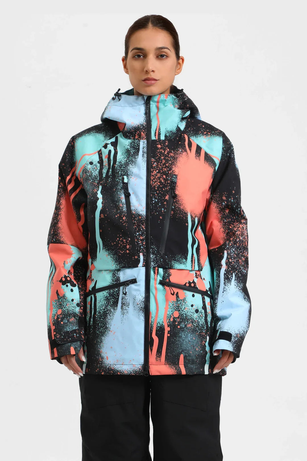 Women's Rider Baggy Snowboard Jacket  Cargo Snow Jacket - Gsou Snow