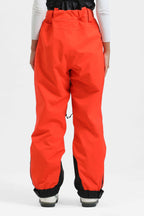 Women's Coffee Insulated Baggy Ski Pants With Detachable Suspenders Snow Pants