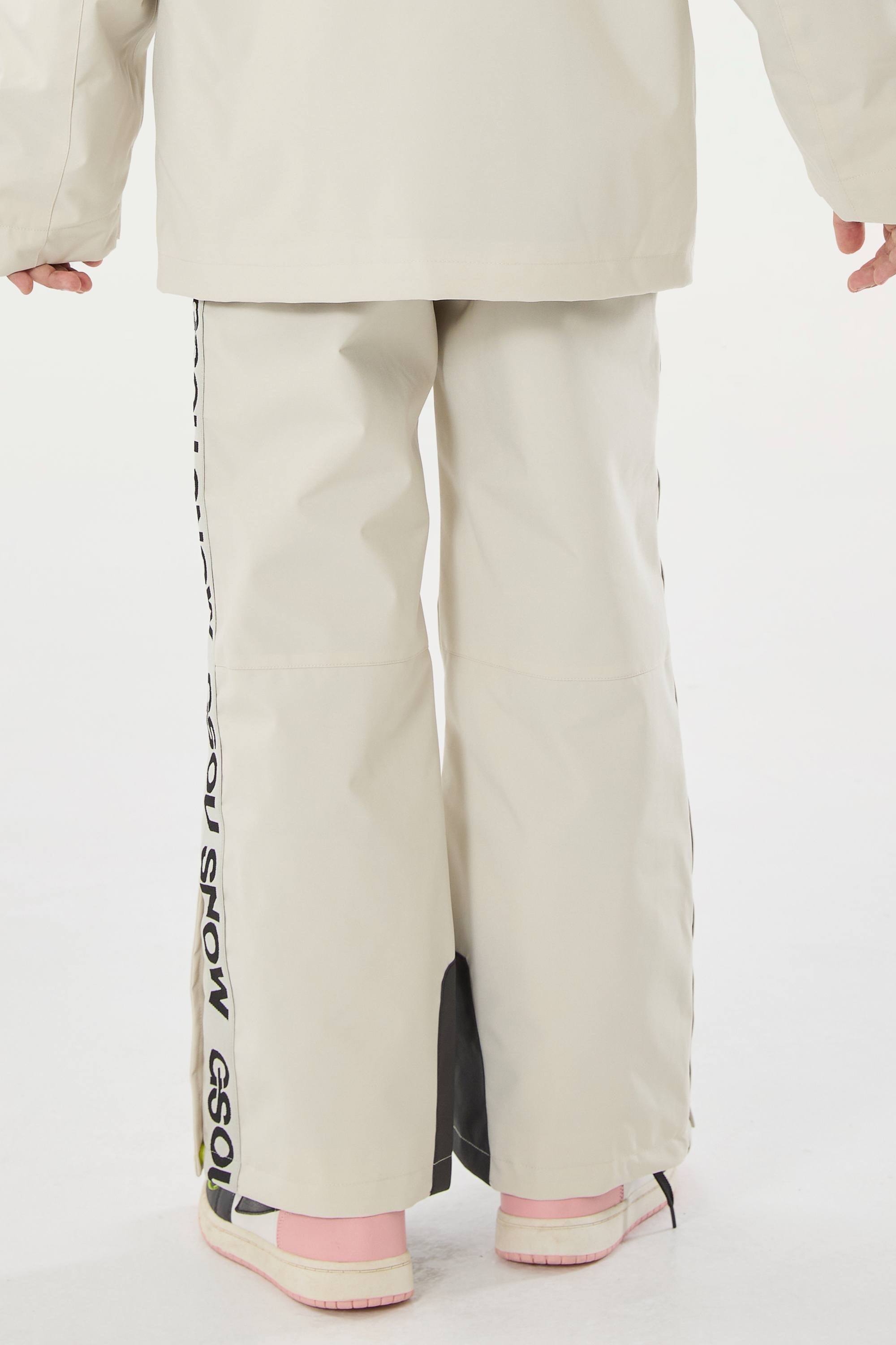 Black Insulated Ski Pants With Suspenders Snow Pants