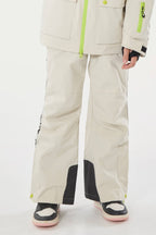 Kids’ Navy Blue Insulated Snow Pants With Suspenders Ski Pants - Gsou Snow