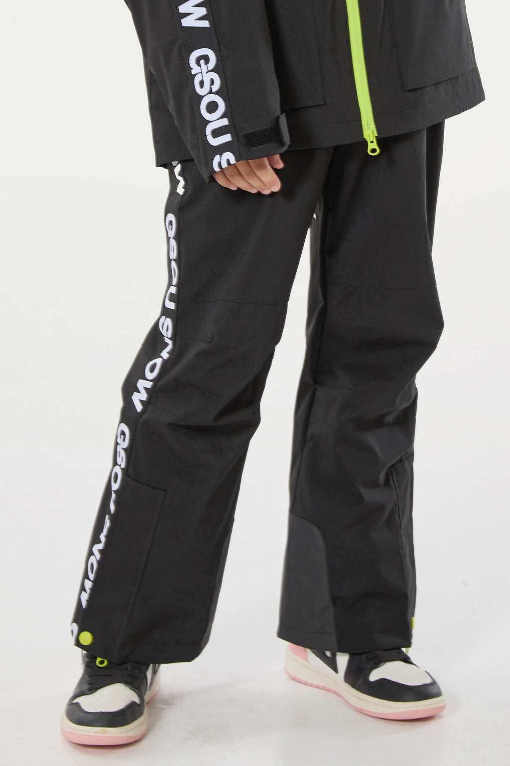 Kids’ Off White Insulated Snow Pants With Suspenders Ski Pants - Gsou Snow