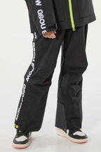 Off White Insulated Ski Pants With Suspenders Snow Pants