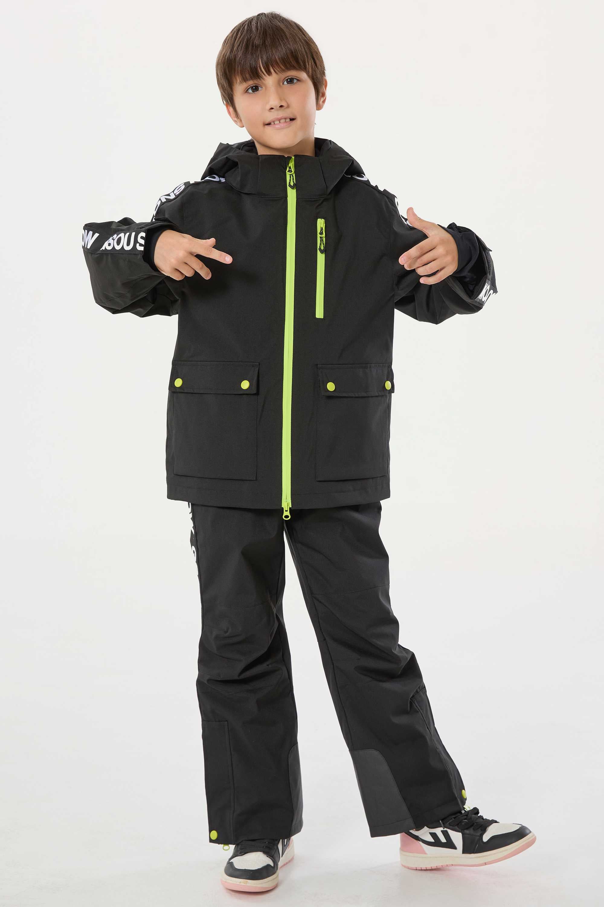 Navy Blue Insulated Ski Pants With Suspenders Snow Pants