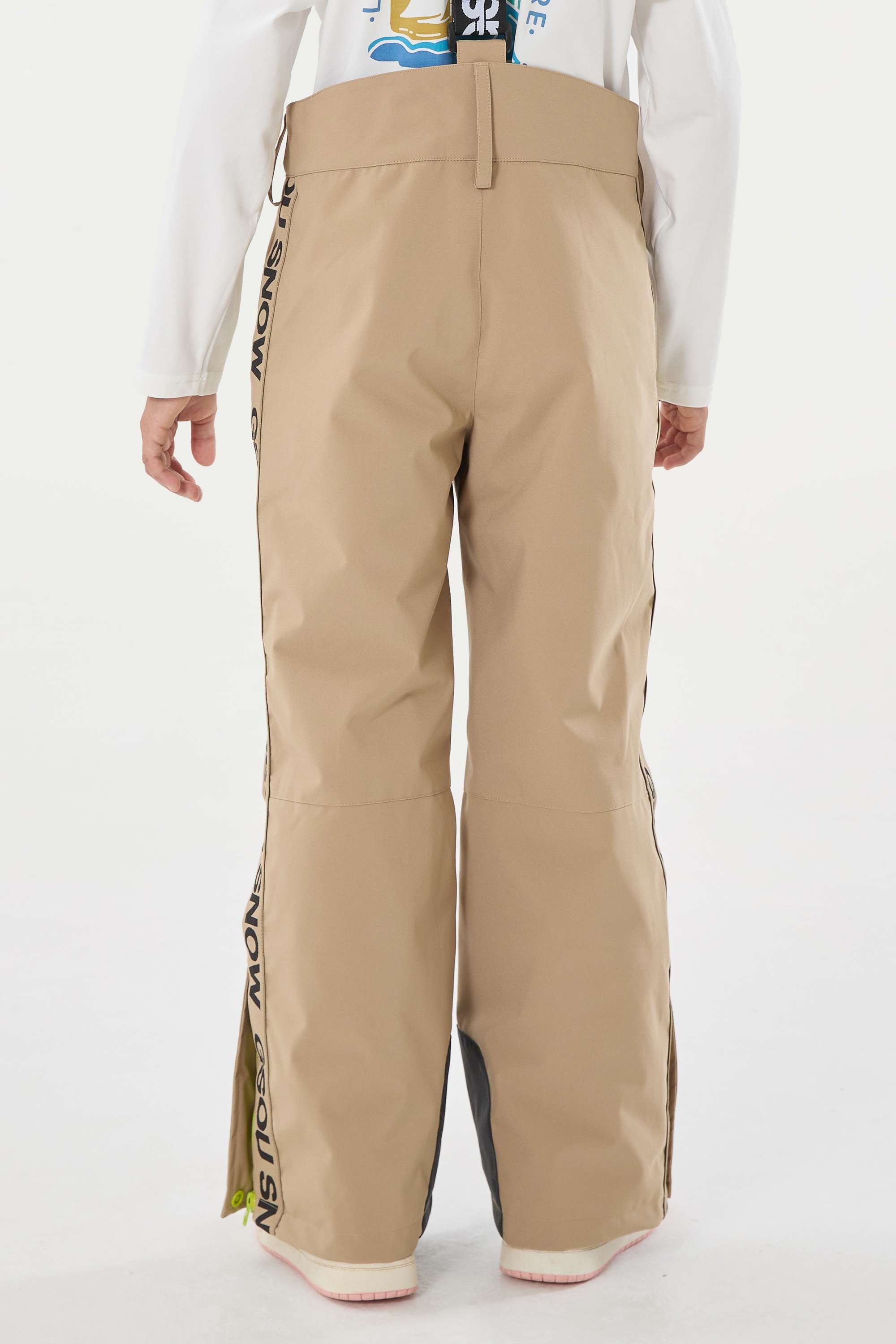 Navy Blue Insulated Ski Pants With Suspenders Snow Pants