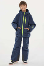 Off White Insulated Ski Pants With Suspenders Snow Pants