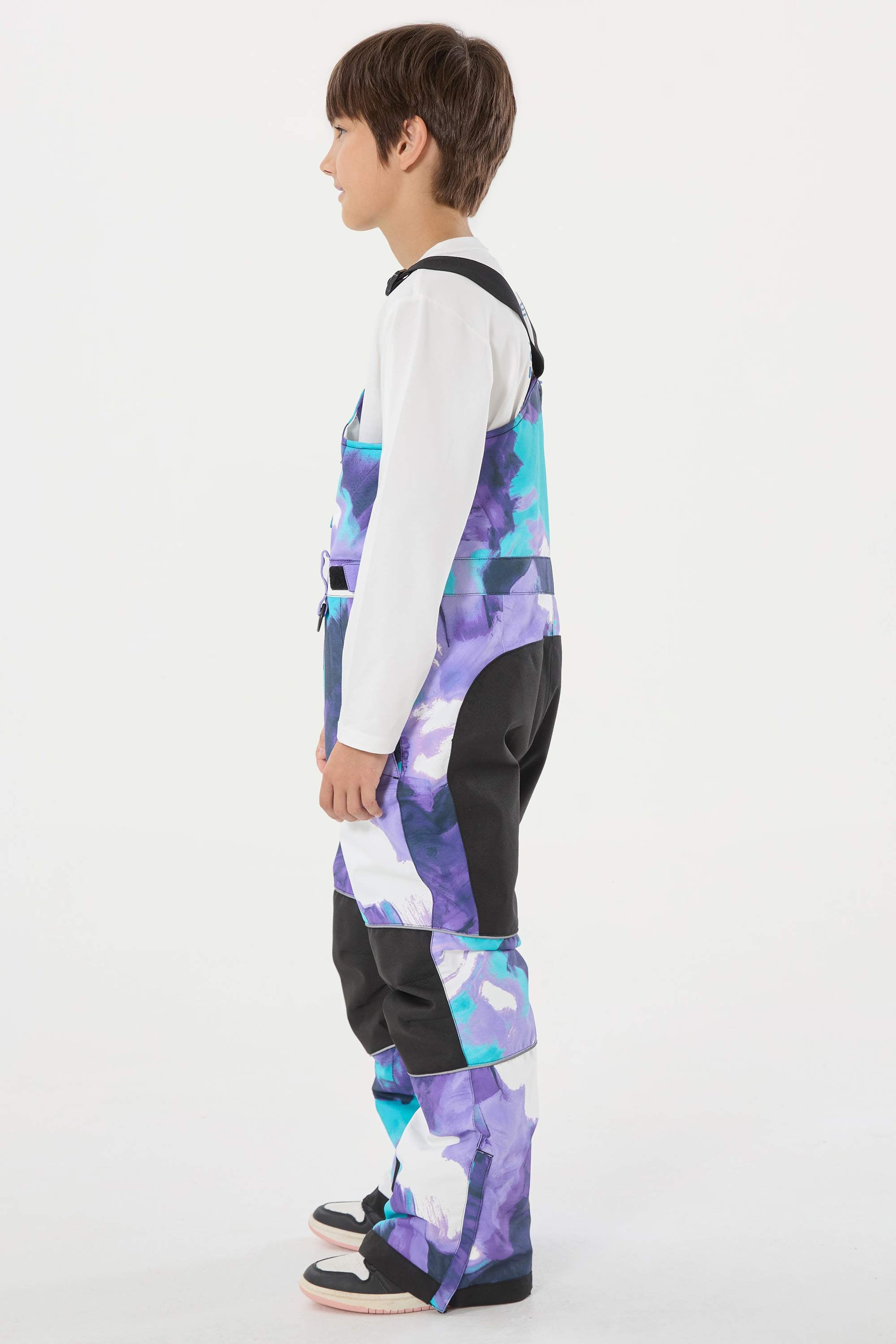 Blue Tie-dye Reflective Workwear Ski Bibs Durable Snow Bibs