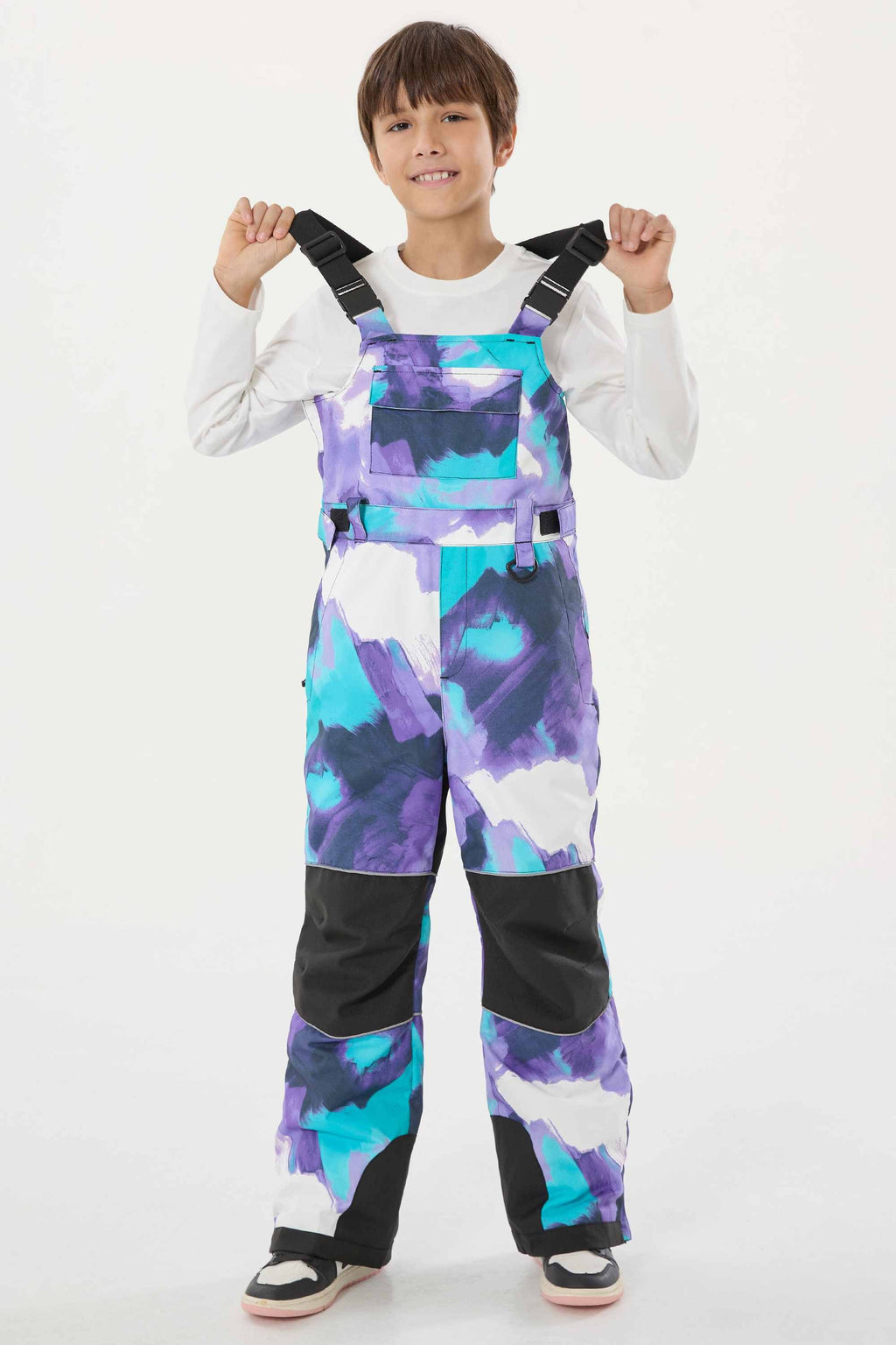 Navy Blue Reflective Workwear Ski Bibs Durable Snow Bibs