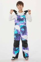 Purple Tie-dye Reflective Workwear Ski Bibs Durable Snow Bibs