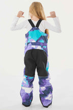 Girls’ Off White Reflective Durable Snow Bibs Workwear Ski Bibs - Gsou Snow