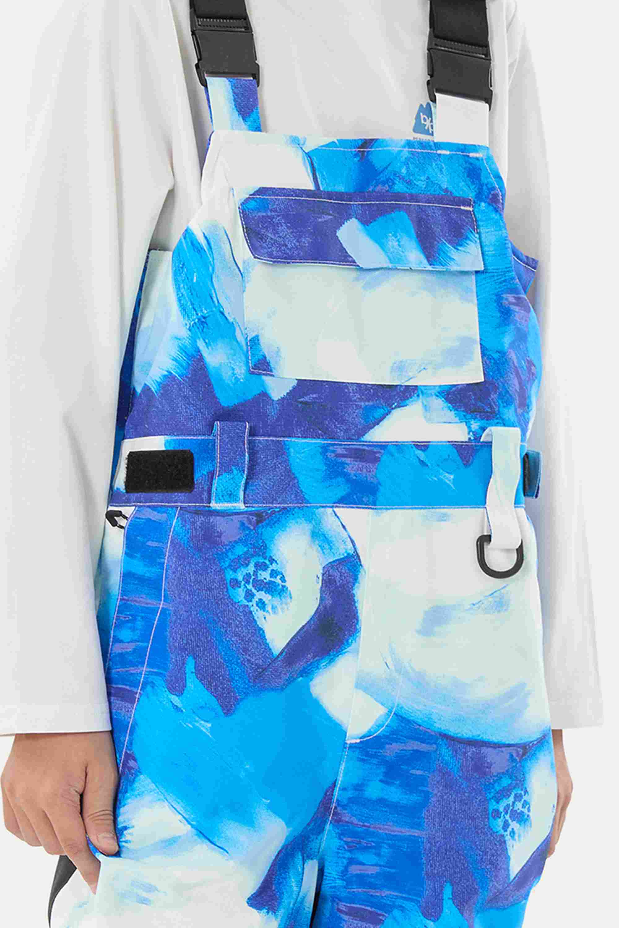 Khaki Reflective Workwear Ski Bibs Durable Snow Bibs