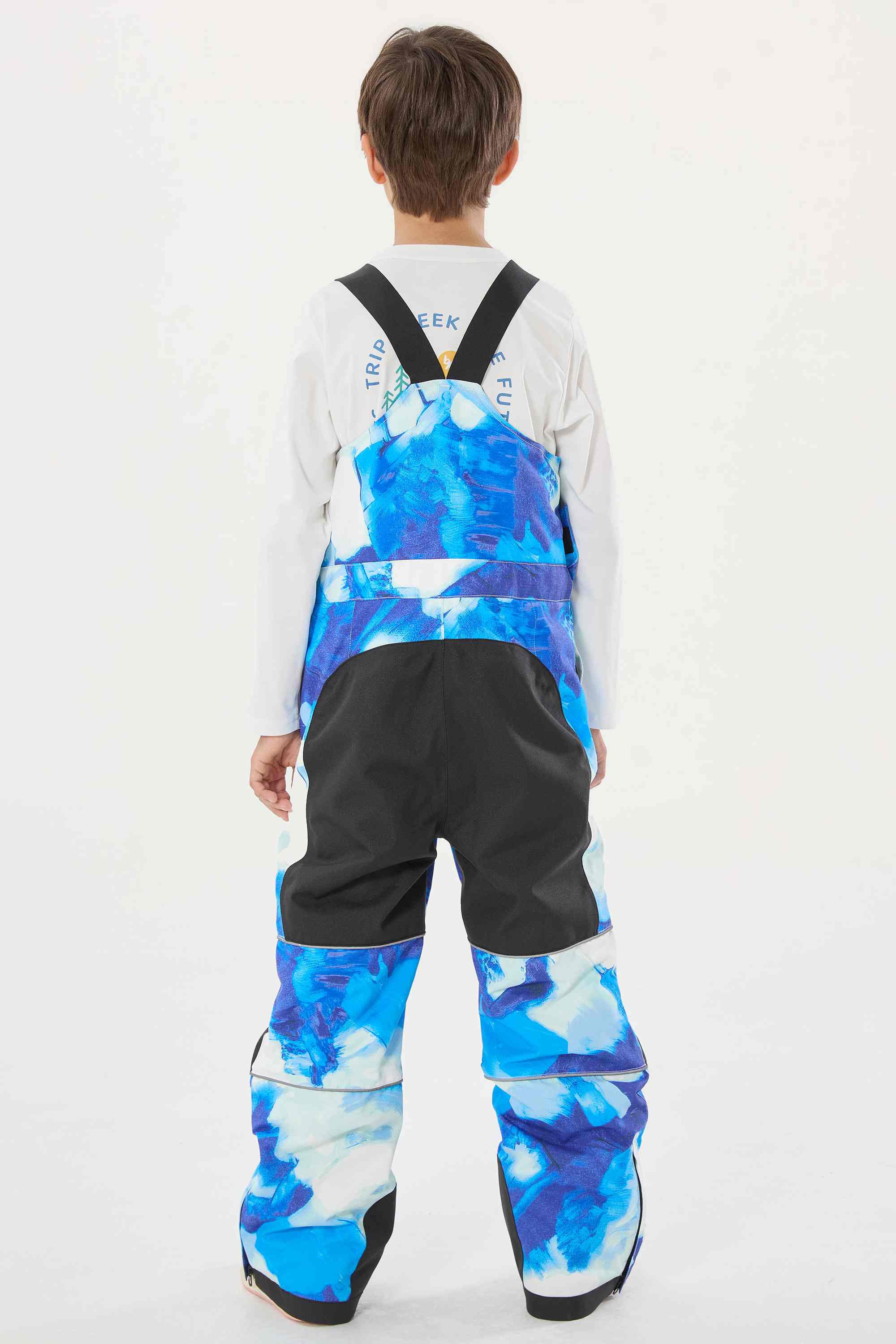 Navy Blue Reflective Workwear Ski Bibs Durable Snow Bibs