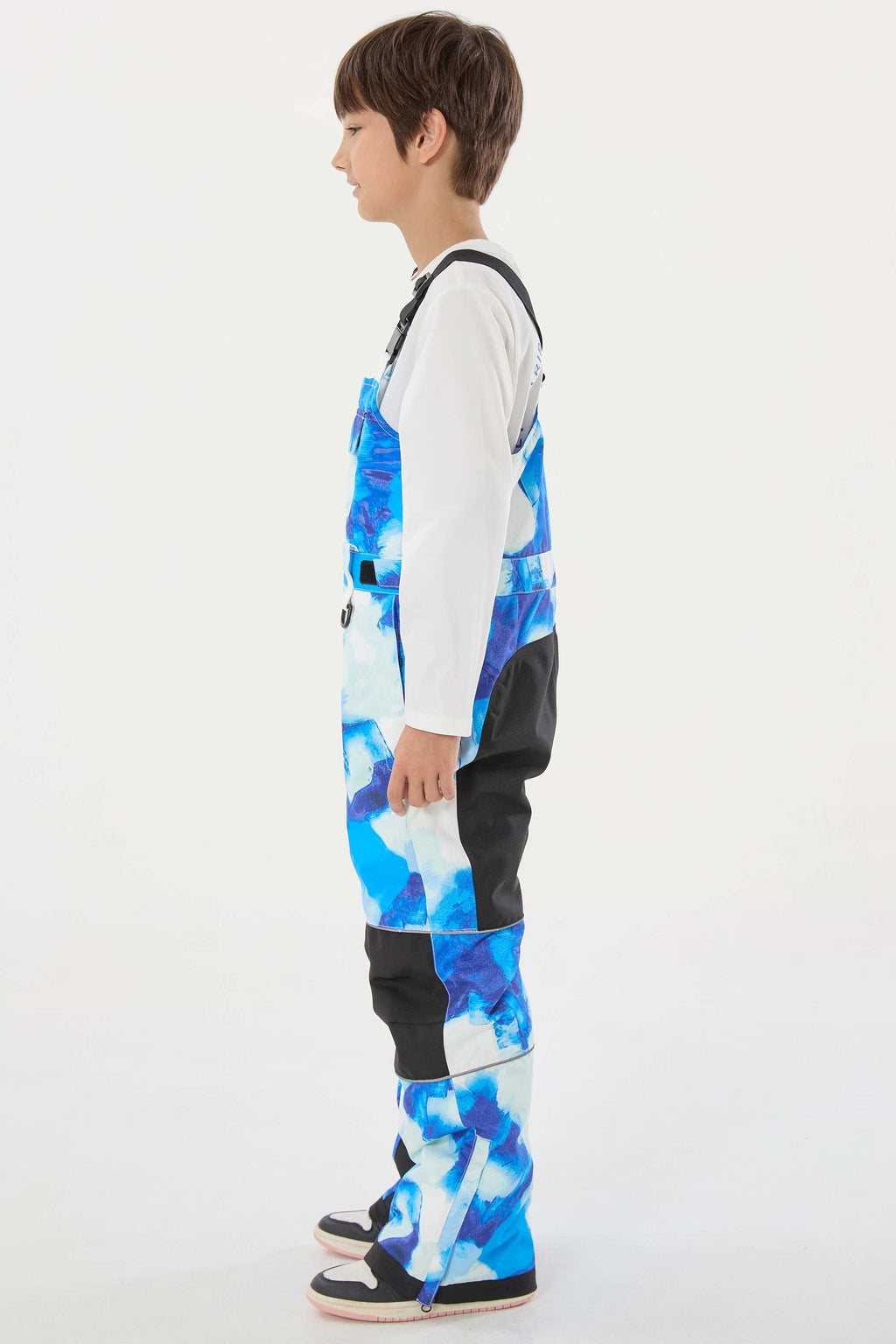 Blue Tie-dye Reflective Workwear Ski Bibs Durable Snow Bibs