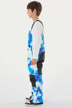 Blue Tie-dye Reflective Workwear Ski Bibs Durable Snow Bibs