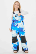 Blue Tie-dye Reflective Workwear Ski Bibs Durable Snow Bibs