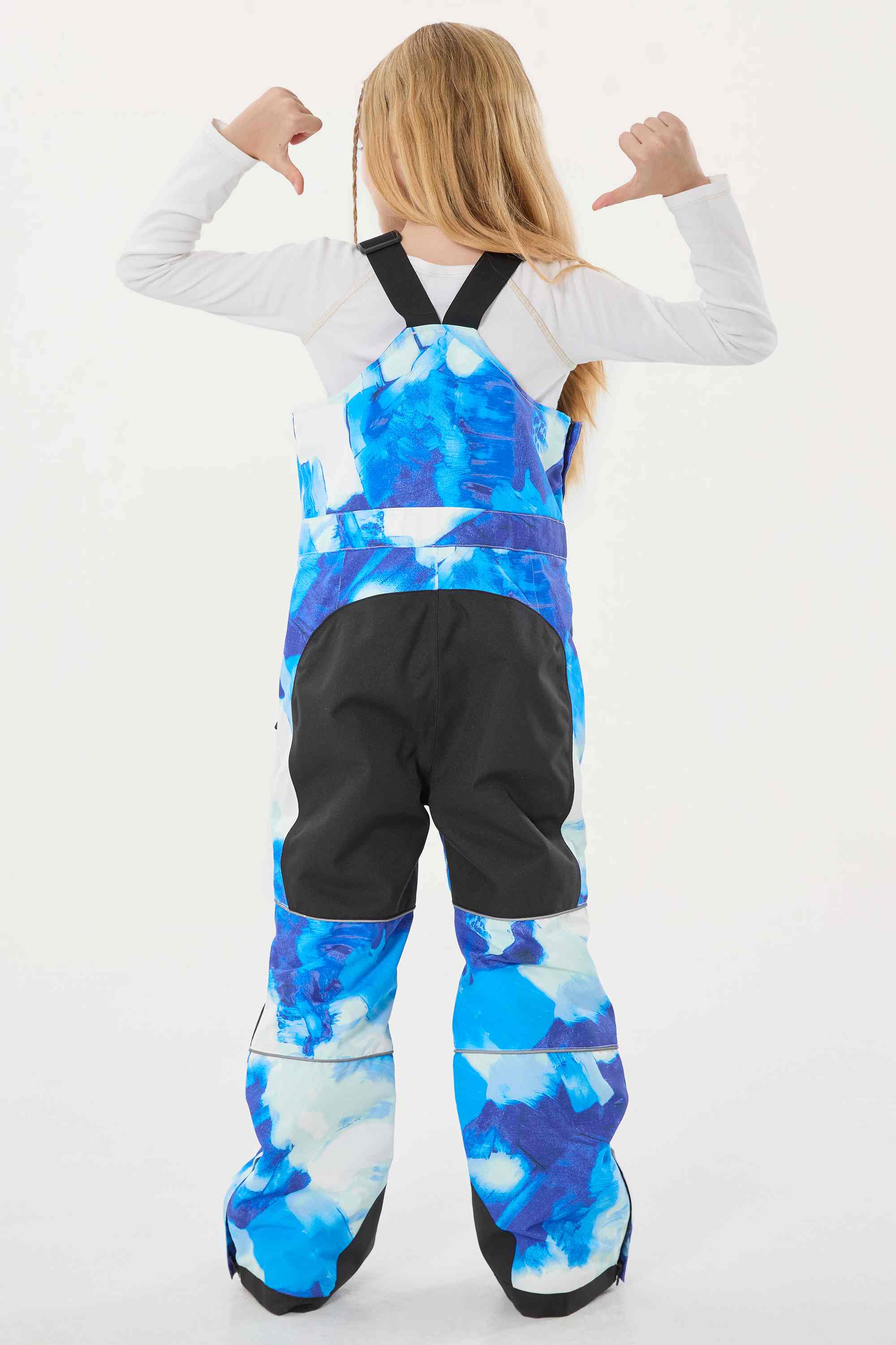Khaki Reflective Workwear Ski Bibs Durable Snow Bibs