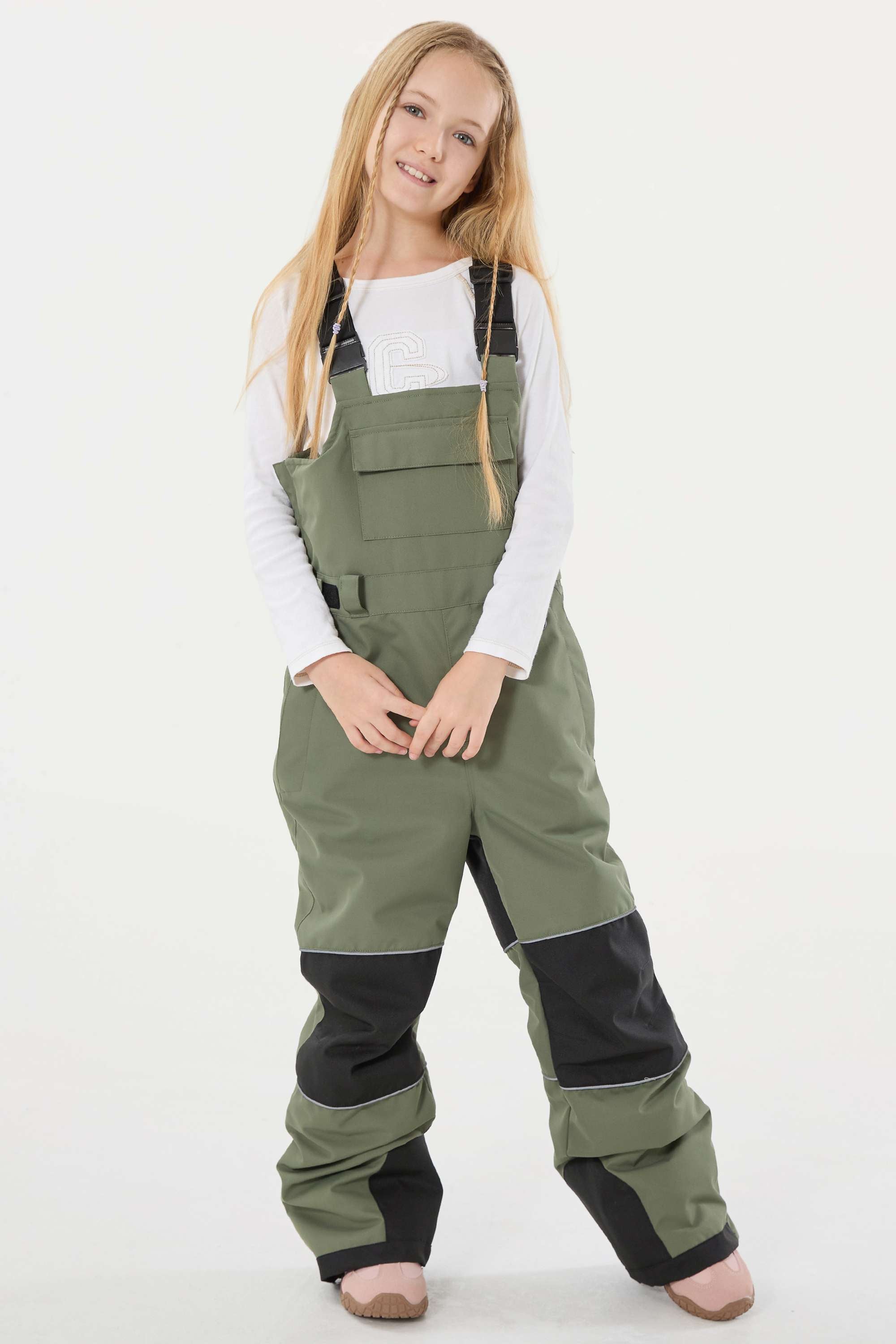 Rose Reflective Workwear Ski Bibs Durable Snow Bibs