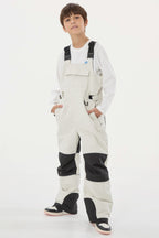 Khaki Reflective Workwear Ski Bibs Durable Snow Bibs