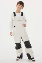 Off White Reflective Workwear Ski Bibs Durable Snow Bibs