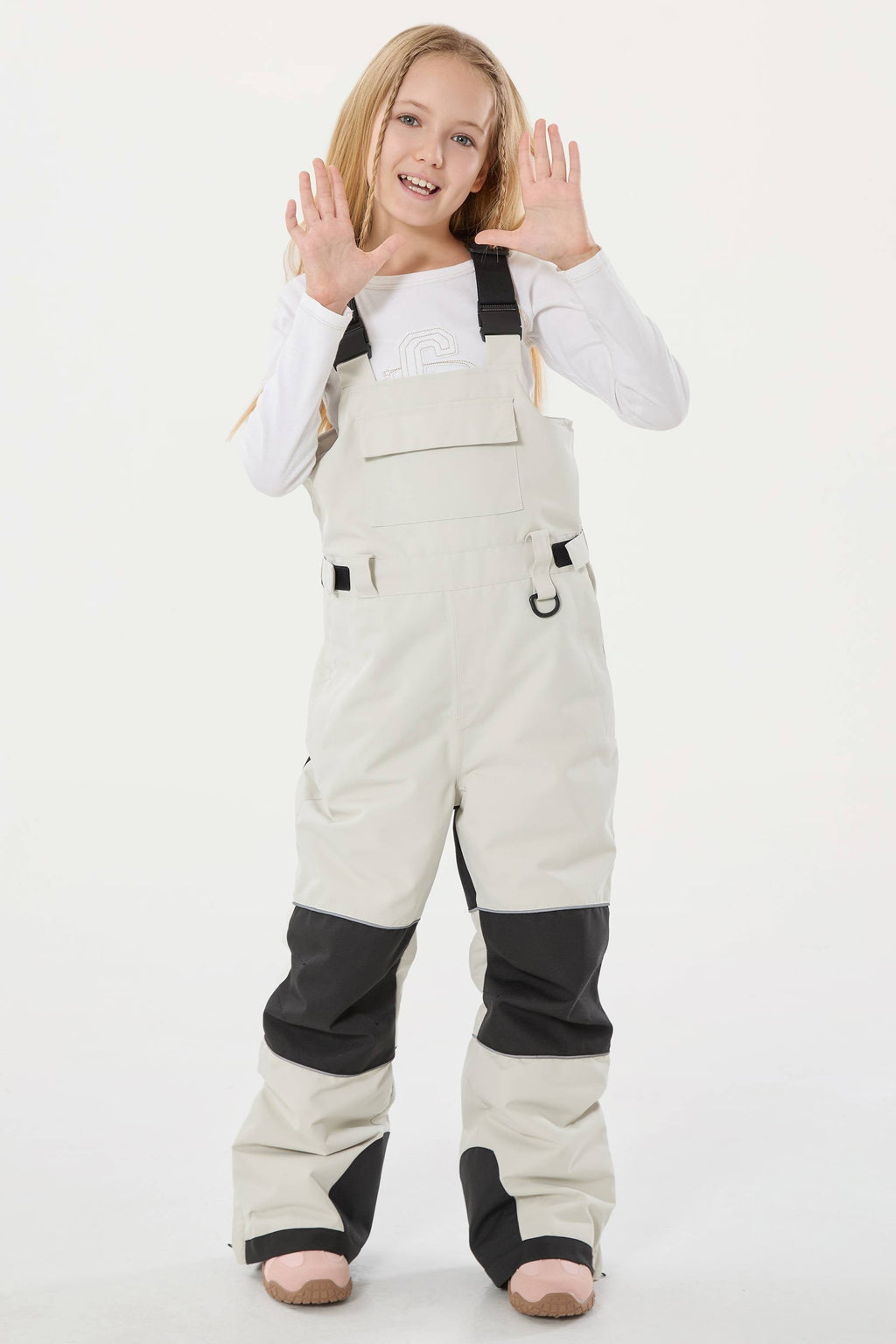 Army Green Reflective Workwear Ski Bibs Durable Snow Bibs