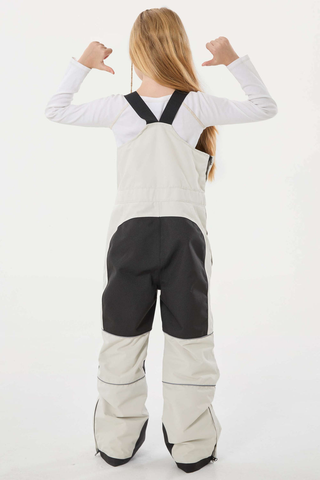 Navy Blue Reflective Workwear Ski Bibs Durable Snow Bibs