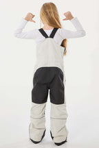 Girls’ Khaki Reflective Durable Snow Bibs Workwear Ski Bibs - Gsou Snow