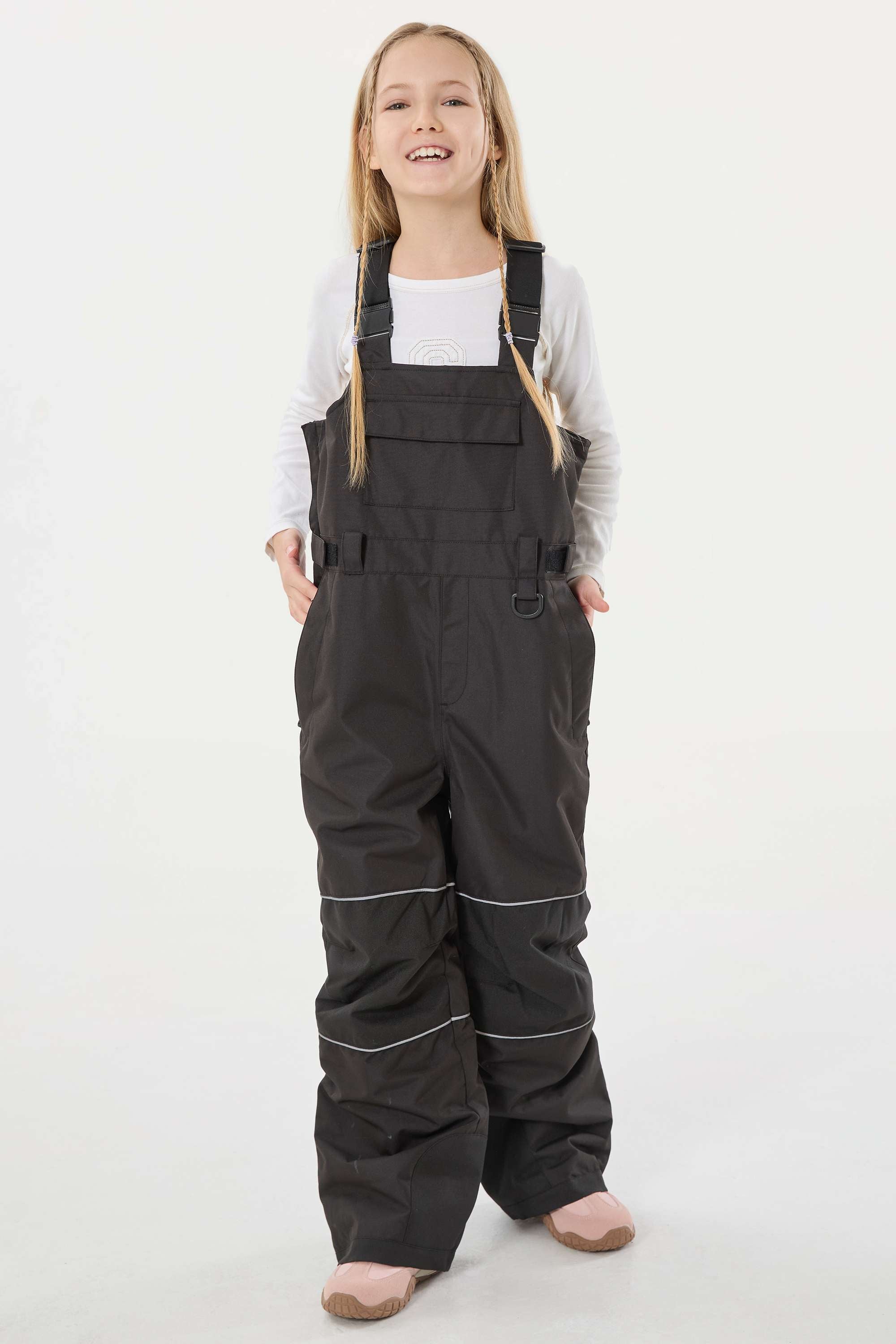 Army Green Reflective Workwear Ski Bibs Durable Snow Bibs