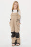 Girls’ Khaki Reflective Durable Snow Bibs Workwear Ski Bibs - Gsou Snow