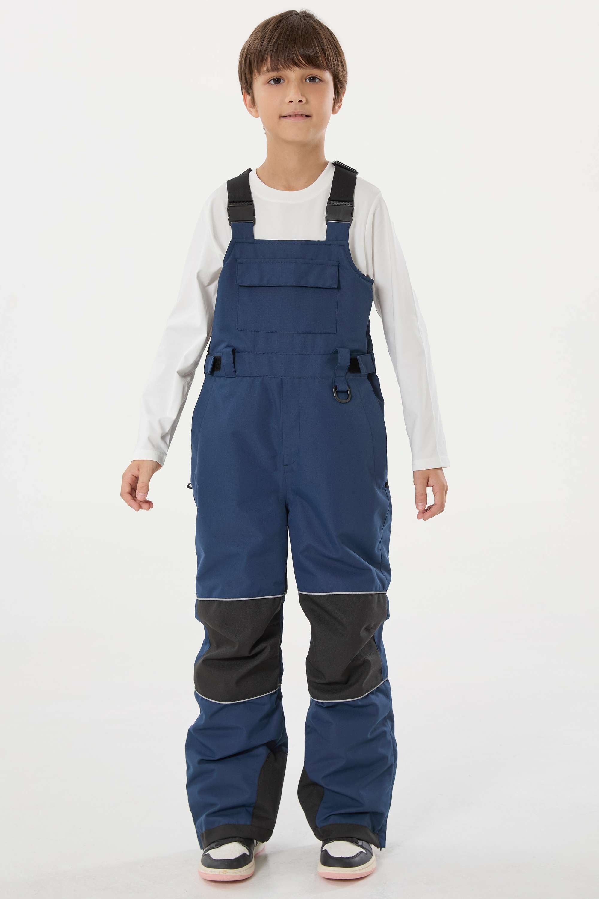 Army Green Reflective Workwear Ski Bibs Durable Snow Bibs