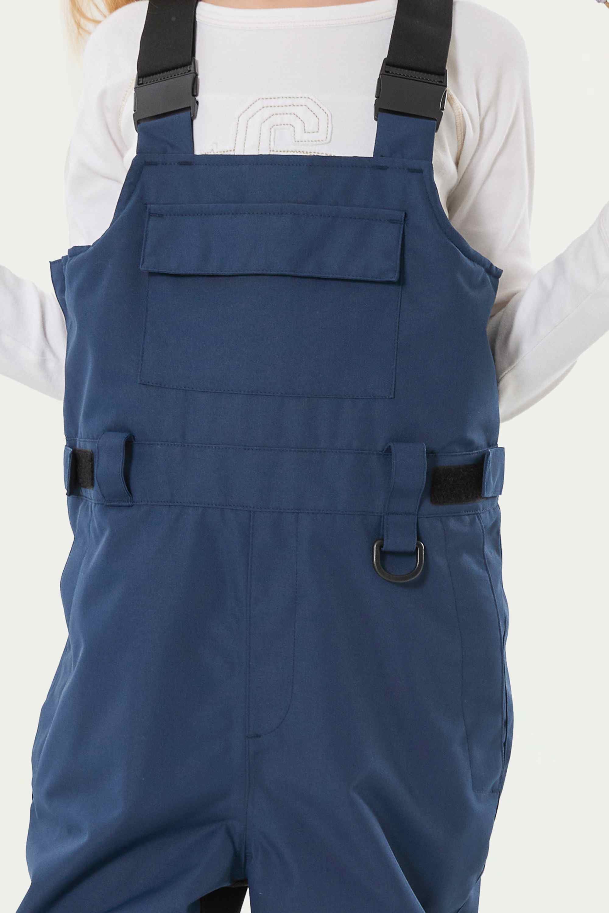 Navy Blue Reflective Workwear Ski Bibs Durable Snow Bibs