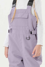 Lavender Reflective Workwear Ski Bibs Durable Snow Bibs