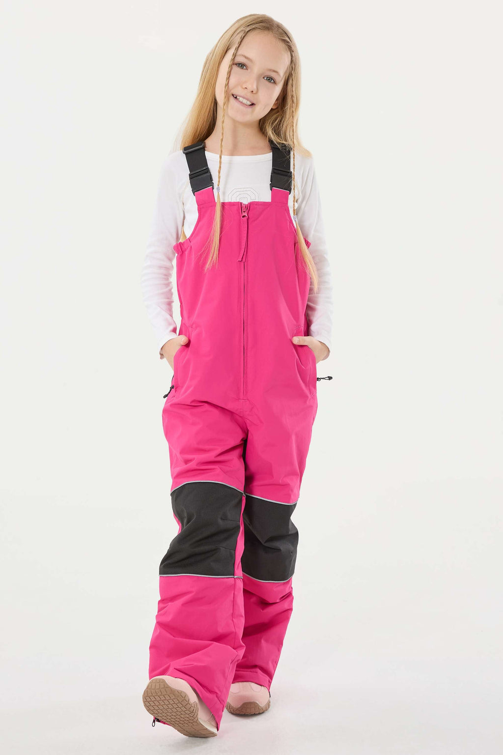 Lavender Reflective Workwear Ski Bibs Durable Snow Bibs