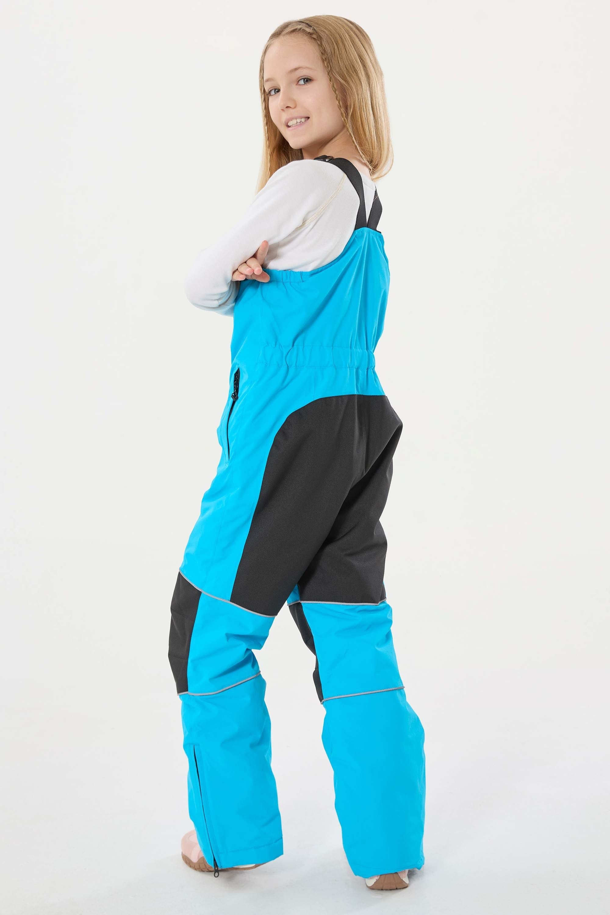 Army Green Reflective Waterproof Ski Bibs Durable Snow Bibs