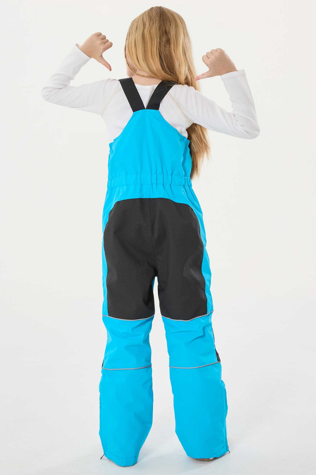 Army Green Reflective Waterproof Ski Bibs Durable Snow Bibs