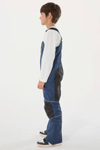 Boys’ Off White Waterproof Snow Bibs Reflective Durable Ski Bibs - Gsou Snow