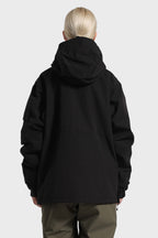Women's Black Asymmetric Kangaroo Pocket Ski Anorak Waterproof Insulated Snow Anoraks