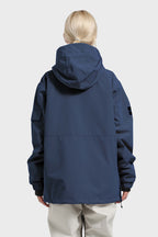 Women's White Asymmetric Kangaroo Pocket Ski Anorak Waterproof Insulated Snow Anoraks