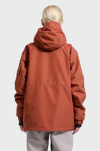 Women's Pink Asymmetric Kangaroo Pocket Ski Anorak Waterproof Insulated Snow Anoraks