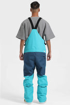 Men's Lavender & Black Lightweight Breathable Waterproof Ski Bibs Snow Bibs