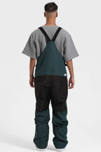 Men's Amber & Army green Lightweight Waterproof Snow Bibs Ski Bibs - Gsou Snow