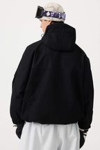 Men's Brick Red Waterproof Corduroy Batwing Sleeve Large Pocket Snow Jacket - Gsou Snow