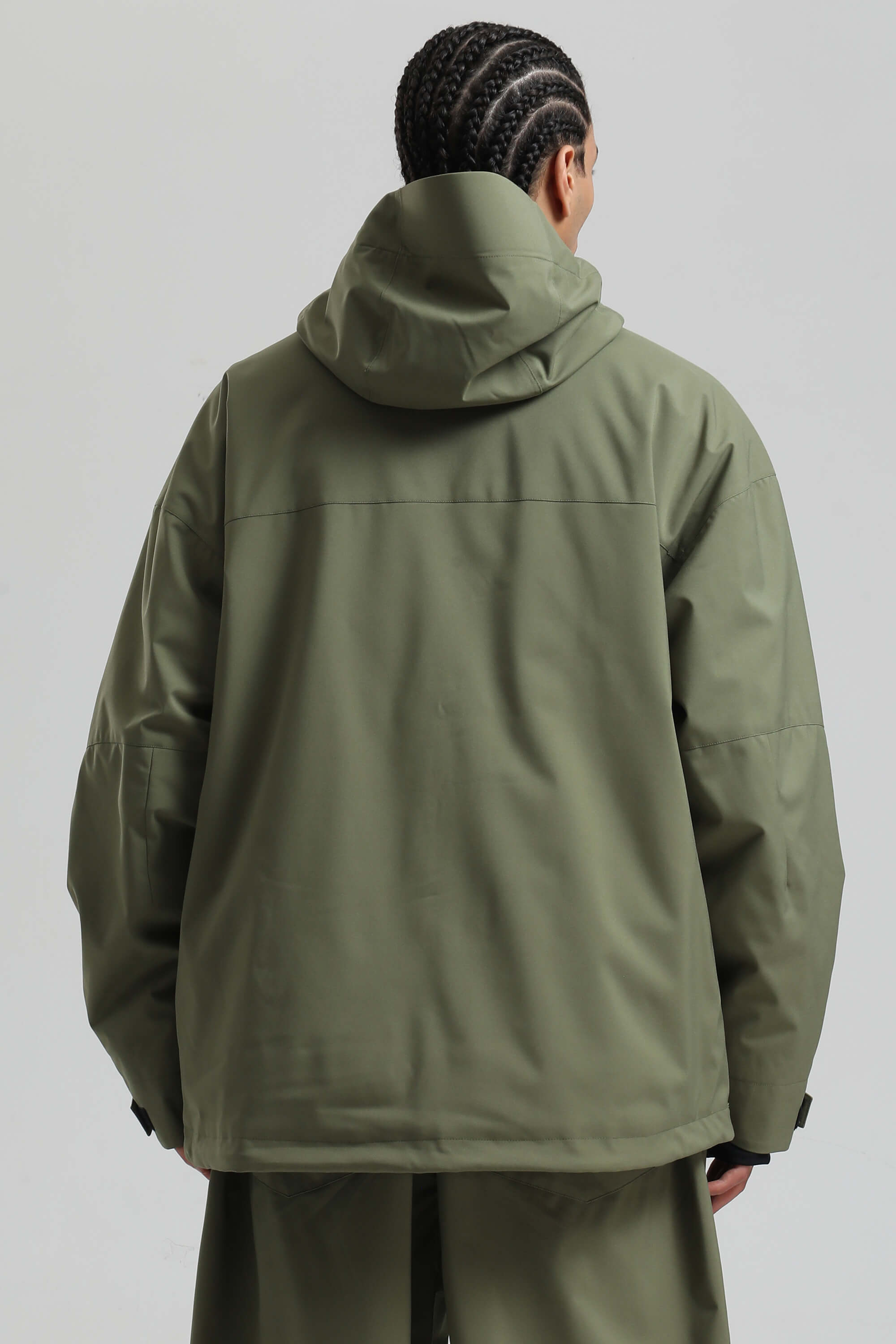 Men's Army Green Multi-Pocket Dual-Vent Snow Jacket Waterproof Insulated Ski Jacket - Gsou Snow