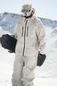 Women's Off White Multi-Pocket Dual-Vent Snow Jacket Waterproof Insulated Ski Jacket - Gsou Snow