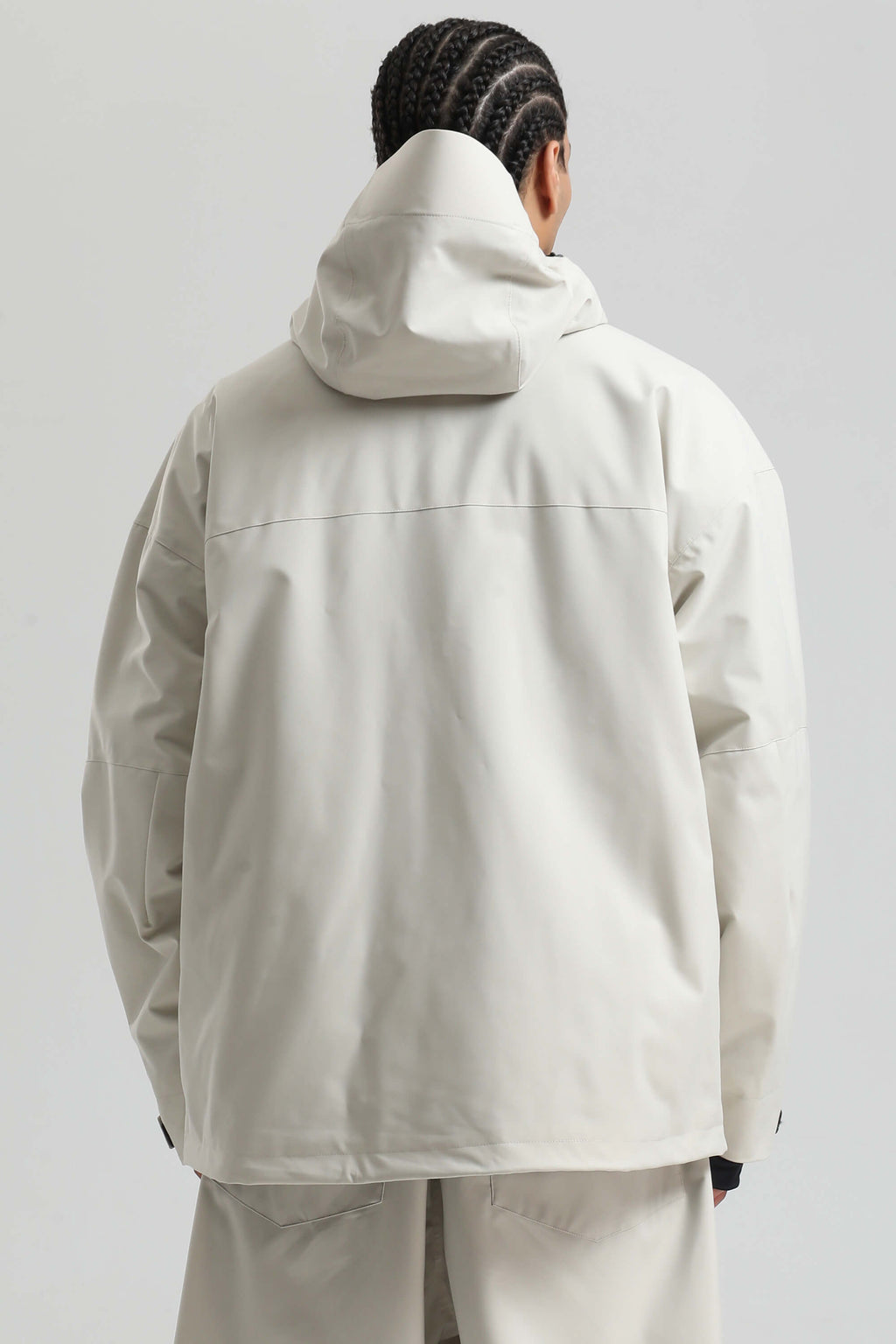 Men's Off White Multi-Pocket Dual-Vent Snow Jacket Waterproof Insulated Ski Jacket - Gsou Snow