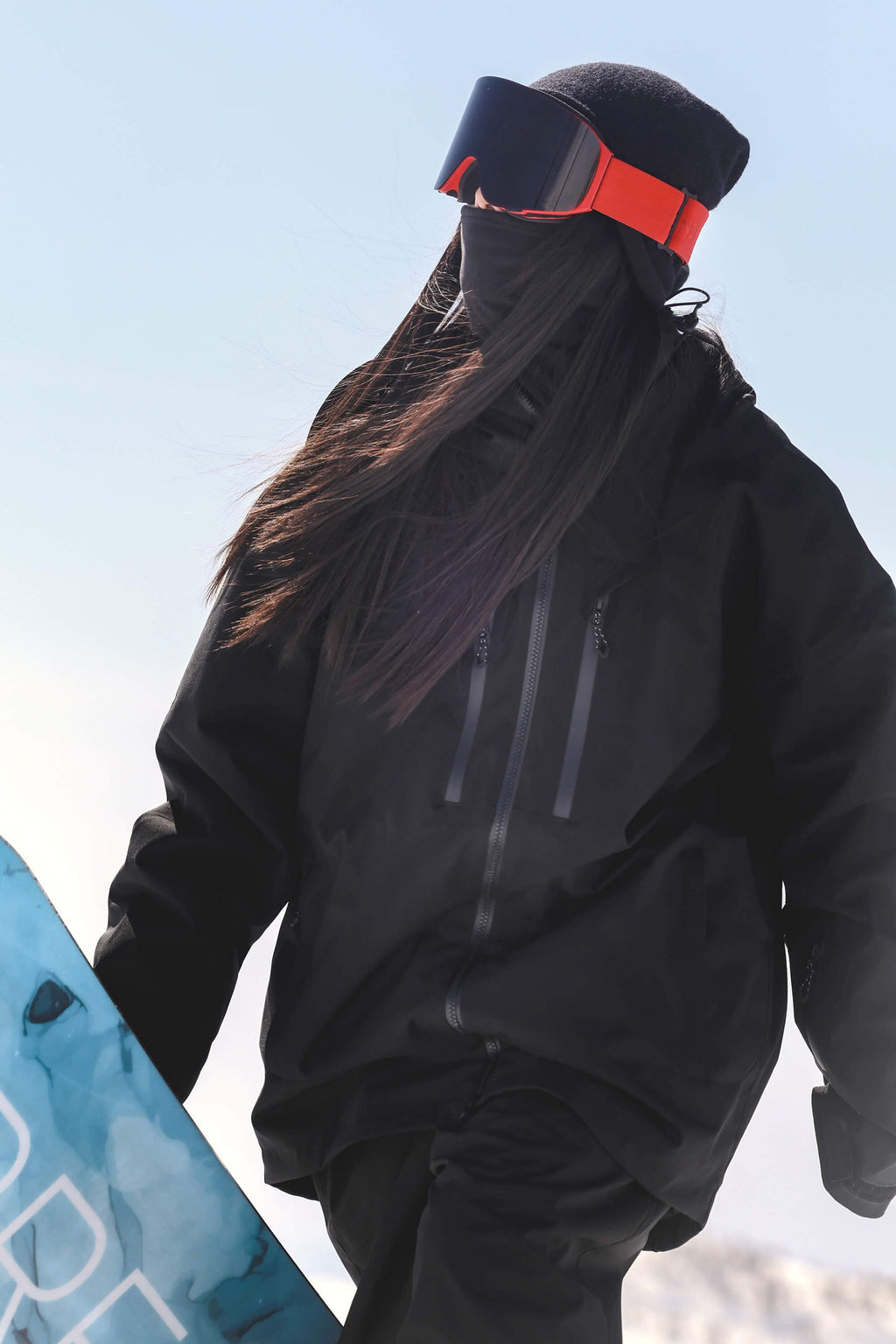 Women's Black Multi-Pocket Dual-Vent Ski Jacket Waterproof Insulated Snow Jacket