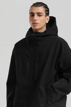 Men's Black Multi-Pocket Dual-Vent Snow Jacket Waterproof Insulated Ski Jacket - Gsou Snow