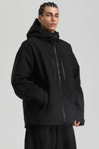 Men's Coffee Multi-Pocket Dual-Vent Ski Jacket Waterproof Insulated Snow Jacket