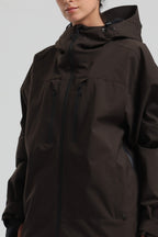 Women's Coffee Multi-Pocket Dual-Vent Snow Jacket Waterproof Insulated Ski Jacket - Gsou Snow