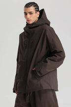 Men's Off White Multi-Pocket Dual-Vent Ski Jacket Waterproof Insulated Snow Jacket