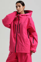 Women's Army Green Multi-Pocket Dual-Vent Snow Jacket Waterproof Insulated Ski Jacket - Gsou Snow